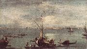 GUARDI, Francesco The Lagoon with Boats, Gondolas, and Rafts kug France oil painting reproduction